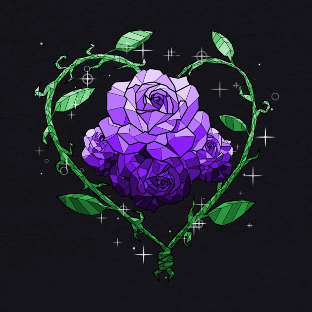 Purple Crystal Flower by Saira Crystaline